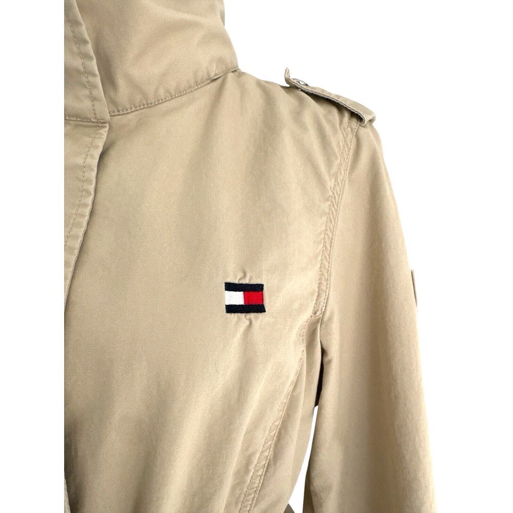 Tommy Hilfiger Women's Hooded Cinched Twill‎ Jacket, 100% Cotton, Tan, Size L - Picture 5 of 16